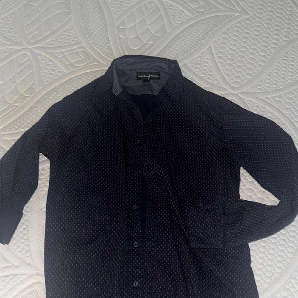 Beverly Hills Polo Club Navy Casual Button Down Shirt